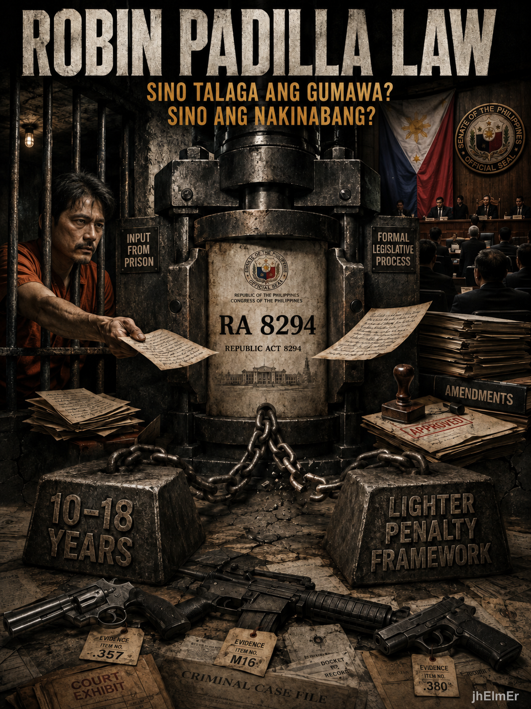 Robin Padilla Law Civic Explainer ng jhElmEr tungkol sa Republic Act No. 8294 at sa tunay na legislative record