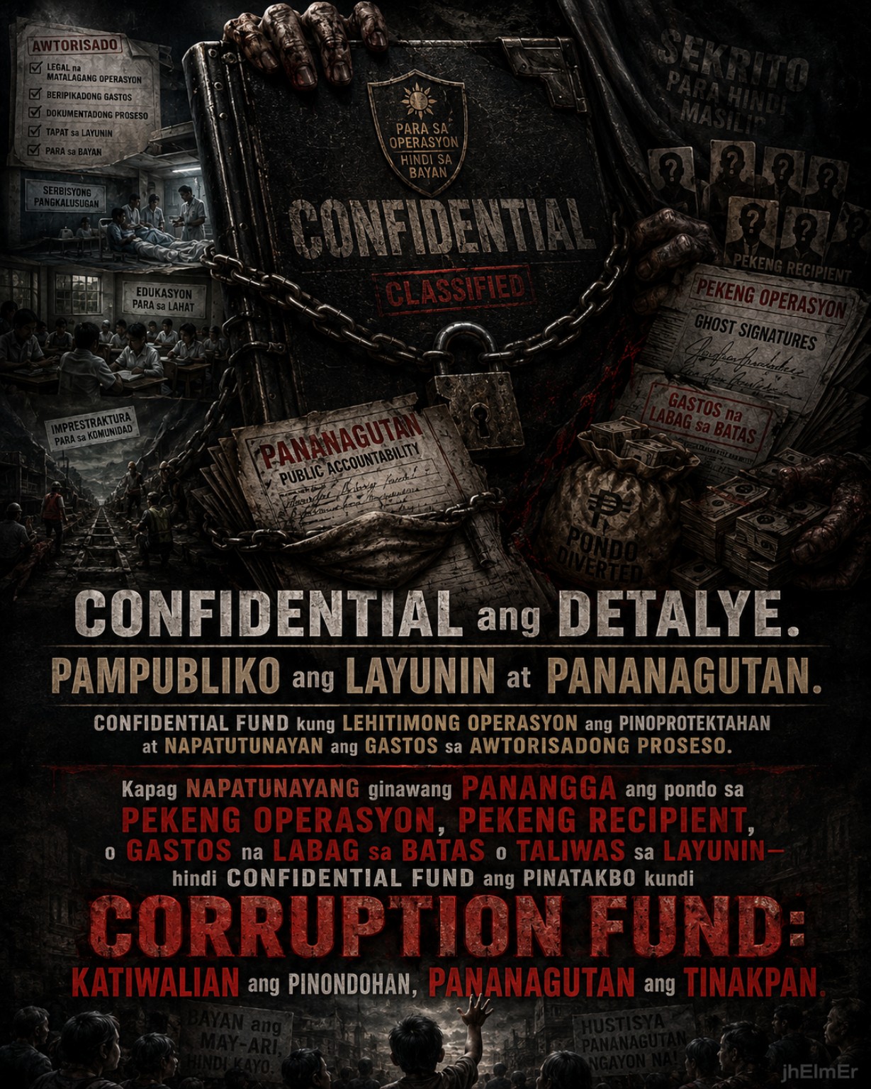 Takipondo—Text Slogan tungkol sa confidential fund, pananagutan, at kung kailan ito nagiging corruption fund.